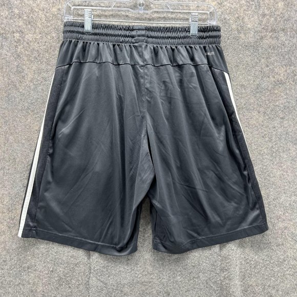 Adidas Shorts Men Large Black White Athletic Basketball Training Gym Trefoil - Picture 9 of 14